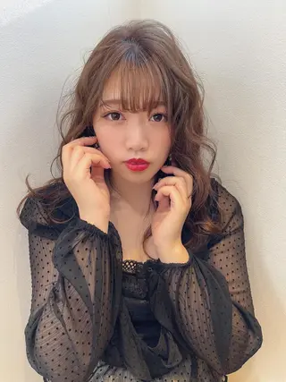 ロング m i k u n aのヘアスタイル