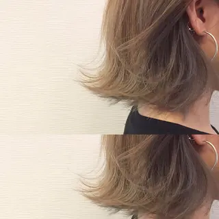 ミディアム カラー 池田 真由美のヘアスタイル