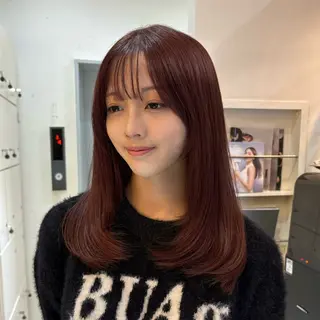 セミロング カラー トレンドヘア/ 透明感カラー/アヤノのヘアスタイル