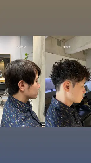ショート パーマ ちせ/ 透明感カラー /elima調布のヘアスタイル