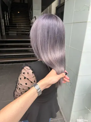 ミディアム カラー ヘアアレンジ 天神/ブリーチ/ ブリーチなしカラーのヘアスタイル