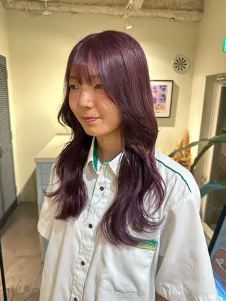 ロング カラー HANAME 原宿美容室のヘアスタイル