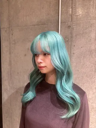 ロング カラー 💕ハイトーン艶 カラー💕ゆぅーなのヘアスタイル