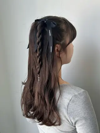 セミロング ヘアアレンジ 髙木美緒🌿 レイヤー/アレンジのヘアスタイル
