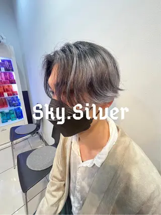 ショート カラー 🥇メンズパーマ /縮毛矯正/木村神心のヘアスタイル