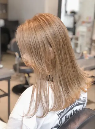 セミロング カラー ノンダメージ髪質改善 カラー💎/KURAのヘアスタイル
