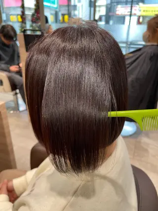 ミディアム カラー 土谷 寧音のヘアスタイル