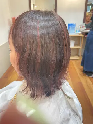 ミディアム カラー 浅香山✨美髪✨ やまもとあきこのヘアスタイル