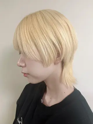 ミディアム fumikaブリーチ /デザインのヘアスタイル