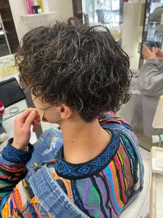 ショート パーマ メンズ 🌻メンズカット 落合諒🌻のヘアスタイル