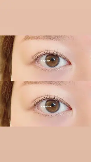 セミロング カラー パーマ ヘアアレンジ メンズ キッズ ネイル マツエク・マツパ アイブロウ 𝑹 eyelashのマツエク・マツパデザイン