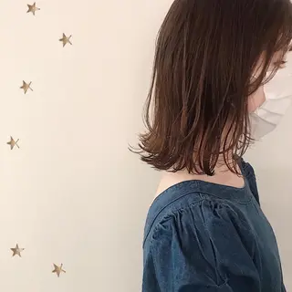 ミディアム カラー 市川 千夏のヘアスタイル