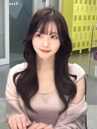 ロング カラー 名古屋/中顔面短縮 ✨/小顔ハイレイヤーのヘアスタイル