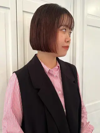 ミディアム ブリーチカラー🎀 韓国風/寺門美優のヘアスタイル