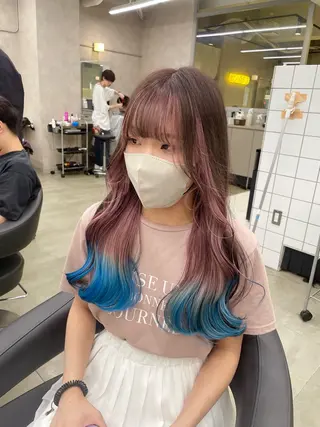 ロング カラー *モデル募集🤍横浜 透明感カラー🫧のヘアスタイル