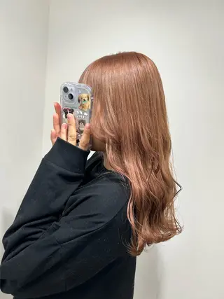 ロング カラー レイヤー ハイトーン 暖色⭐︎KANAKOのヘアスタイル