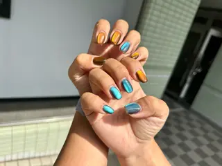 ネイル kina Ｗ🦭のネイルデザイン