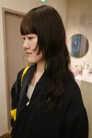 ロング カラー パーマ 西山 紗耶香🪽 透明感カラー/ボブのヘアスタイル