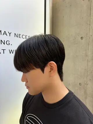 ショート パーマ メンズ カルマパーマ韓国ヘア shiryuのヘアスタイル