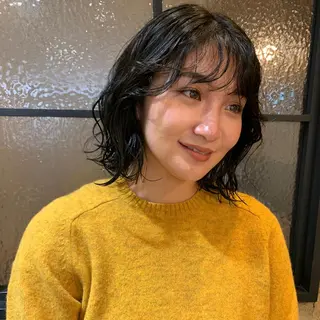 ミディアム カラー 🤍aimi🤍 ウルフ/韓国ヘアのヘアスタイル