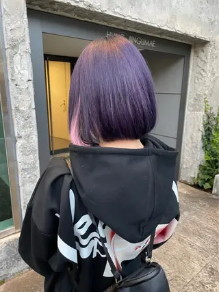 ミディアム カラー Bob&ハイトーン 専門家CHIHIROのヘアスタイル