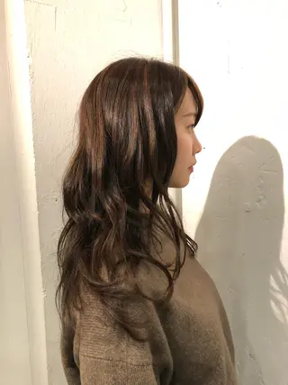 ロング カラー うる艶カラー/恵比寿 ベージュ/丸山陽平のヘアスタイル