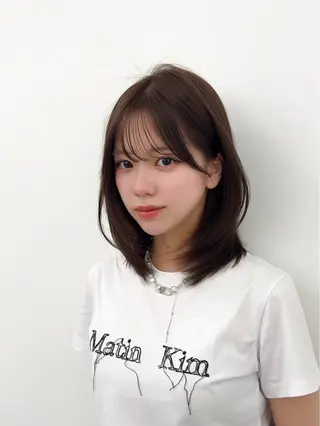 ミディアム カラー ヘアアレンジ 顔周り&ミディアム 特化/池袋/kokiのヘアスタイル
