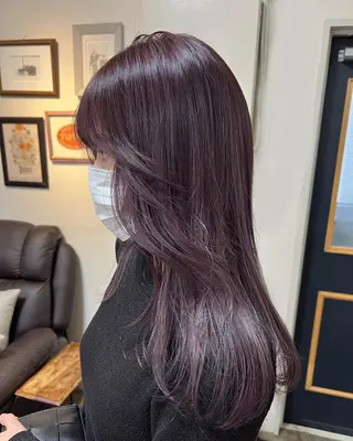 セミロング まろやか透明感カラー ♡MANAのヘアスタイル