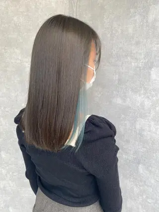 セミロング カラー 入江 允のヘアスタイル
