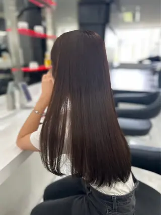 セミロング カラー 渋谷人気1位✨カラー 縮毛、髪質改善のヘアスタイル