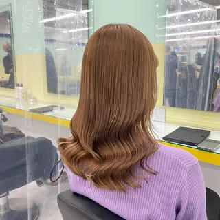 セミロング カラー ヘアアレンジ mai🍑暖色カラー /レイヤー💖のヘアスタイル