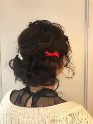 ミディアム ヘアアレンジ レイヤーカット✂️ 横浜No1♡下鳥翔子のヘアスタイル