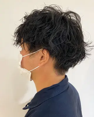 パーマ メンズ 鈴木弥月/大人ボブ× 透明感カラーのヘアスタイル