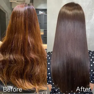 ロング カラー ツバサ 髪質改善のヘアスタイル