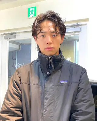 パーマ メンズ 竹内 柚子のヘアスタイル