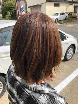ミディアム カラー 石塚 浩のヘアスタイル