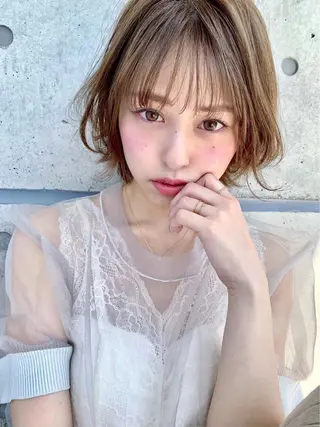 ショート カラー パーマ 【赤み消しカラー】 中野浩太のヘアスタイル