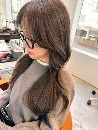 ロング カラー パーマ ヘアアレンジ mauschen（モイシェン）所属・マンツーマンサロン 髪質改善⭐︎代官山のヘアスタイル