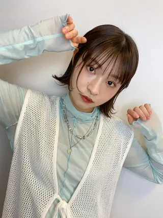 ミディアム ヘアアレンジ 安永 来未のヘアスタイル