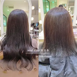 セミロング シールエクステ横浜 🐏☁️miminaのヘアスタイル