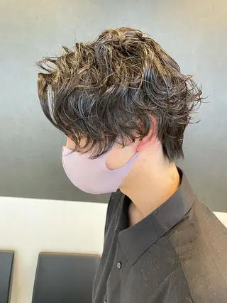 ショート パーマ メンズ メンズヘア特化 崎田 成人のヘアスタイル