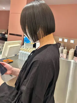 ショート カラー 👔ボブ﹨髪質改善 ストレート🩳ももかのヘアスタイル