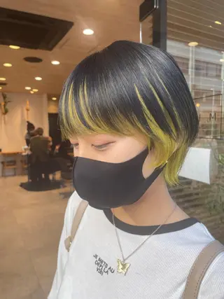 ショート カラー 似合わせ レイヤー須川のヘアスタイル