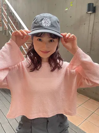 ミディアム パーマ 大橋 芽衣のヘアスタイル