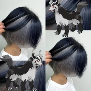 ショート カラー コテ巻き風パーマ 🦋にこ🦋のヘアスタイル