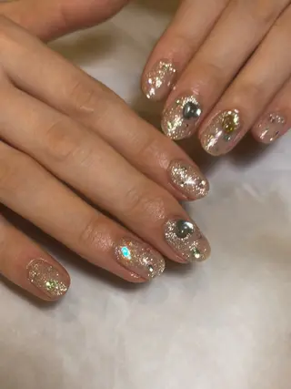 ミディアム Cle'o air yukiのネイルデザイン