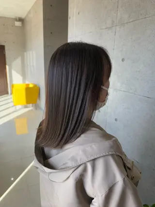 ミディアム カラー 廣瀬 愛のヘアスタイル