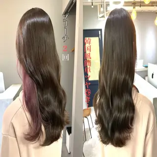 セミロング カラー 美髪矯正・レイヤー 倉友哉のヘアスタイル