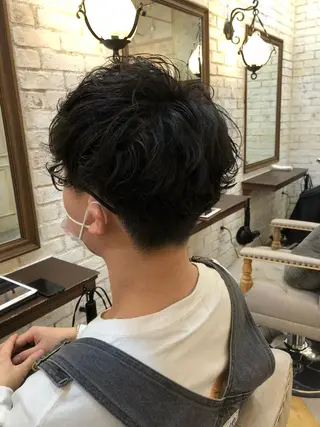ショート パーマ メンズ 鷺沼駅徒歩1分 キシタクのヘアスタイル