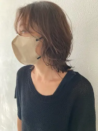 ミディアム カラー 京谷 宥のヘアスタイル
